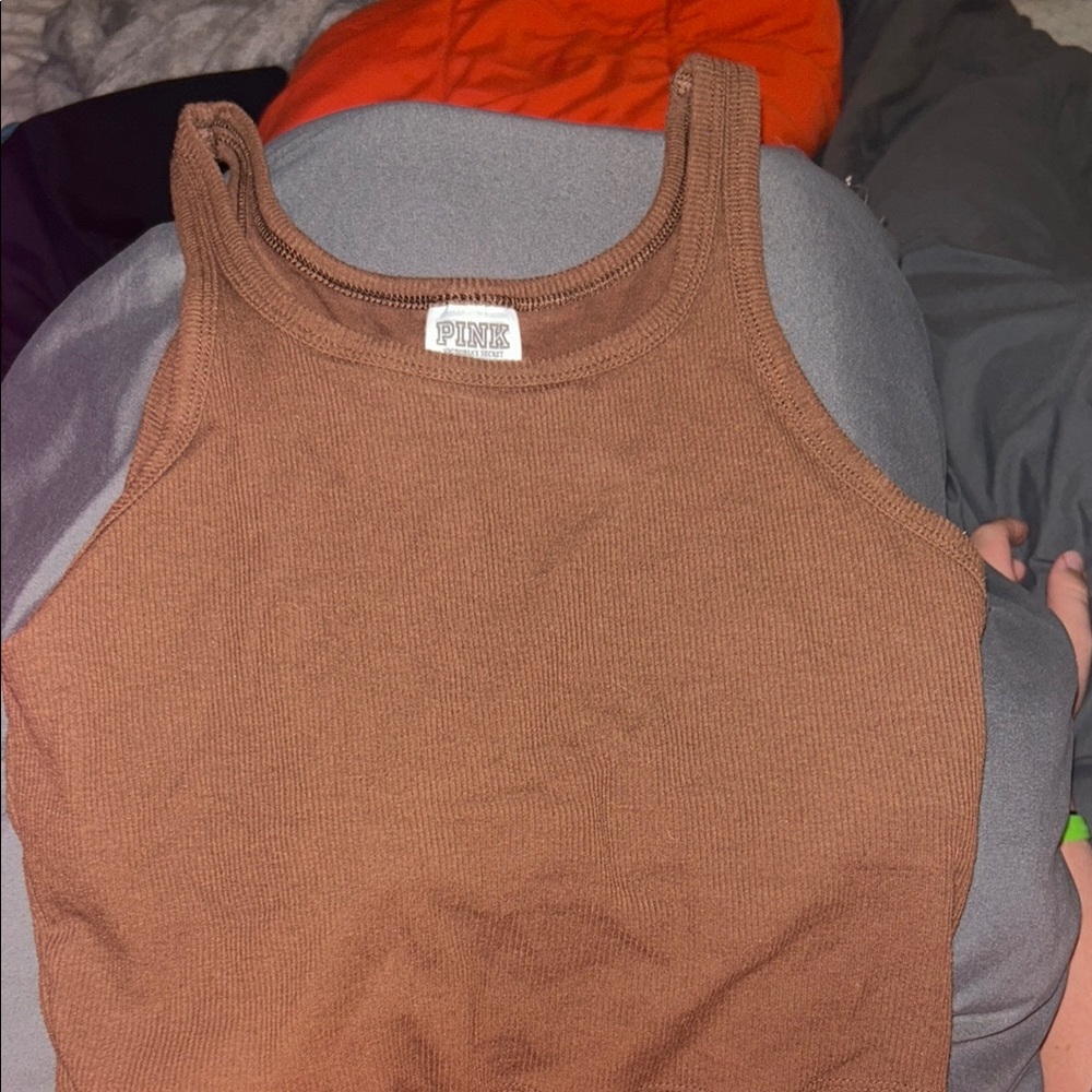 PINK Victoria's Secret Brown Crop Top
